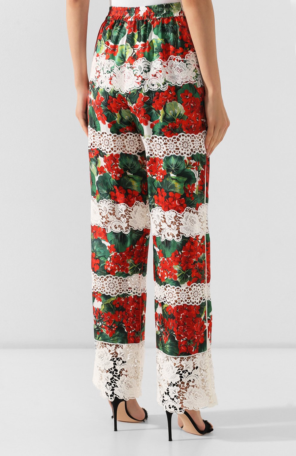 Брюки из смеси хлопка и шелка DOLCE & GABBANA, арт. FTBBDZ/FGMFJ, фото 4