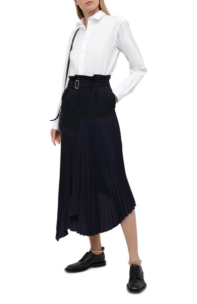 Шерстяная юбка JW ANDERSON темно-синего цвета по цене 89950 руб., арт. SK0064 PG0011, фото 2 Шерстяная юбка JW ANDERSON, арт. SK0064 PG0011, фото 2