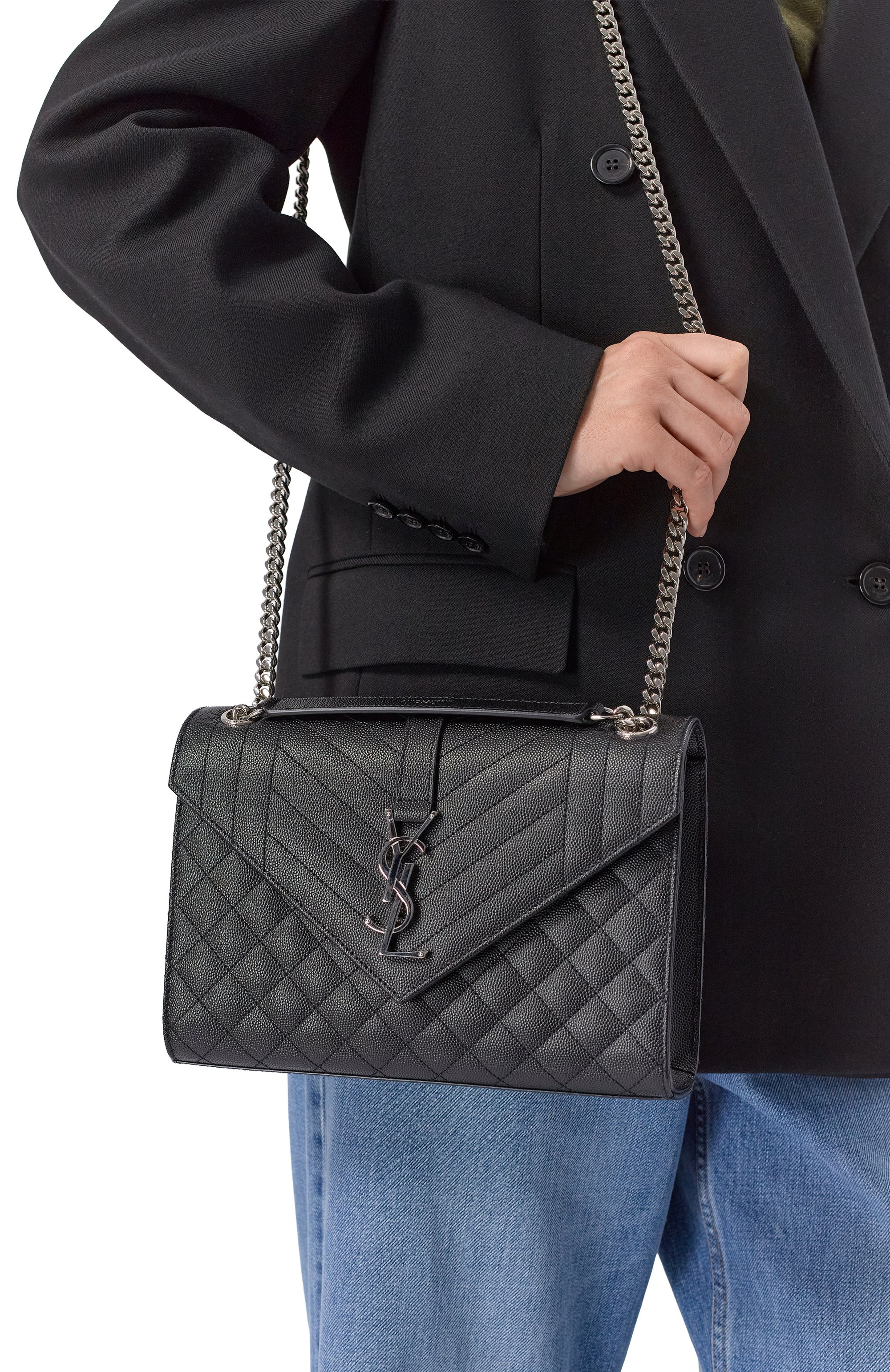 Сумка monogram classic medium SAINT LAURENT, арт. 600185/B0W92, фото 2