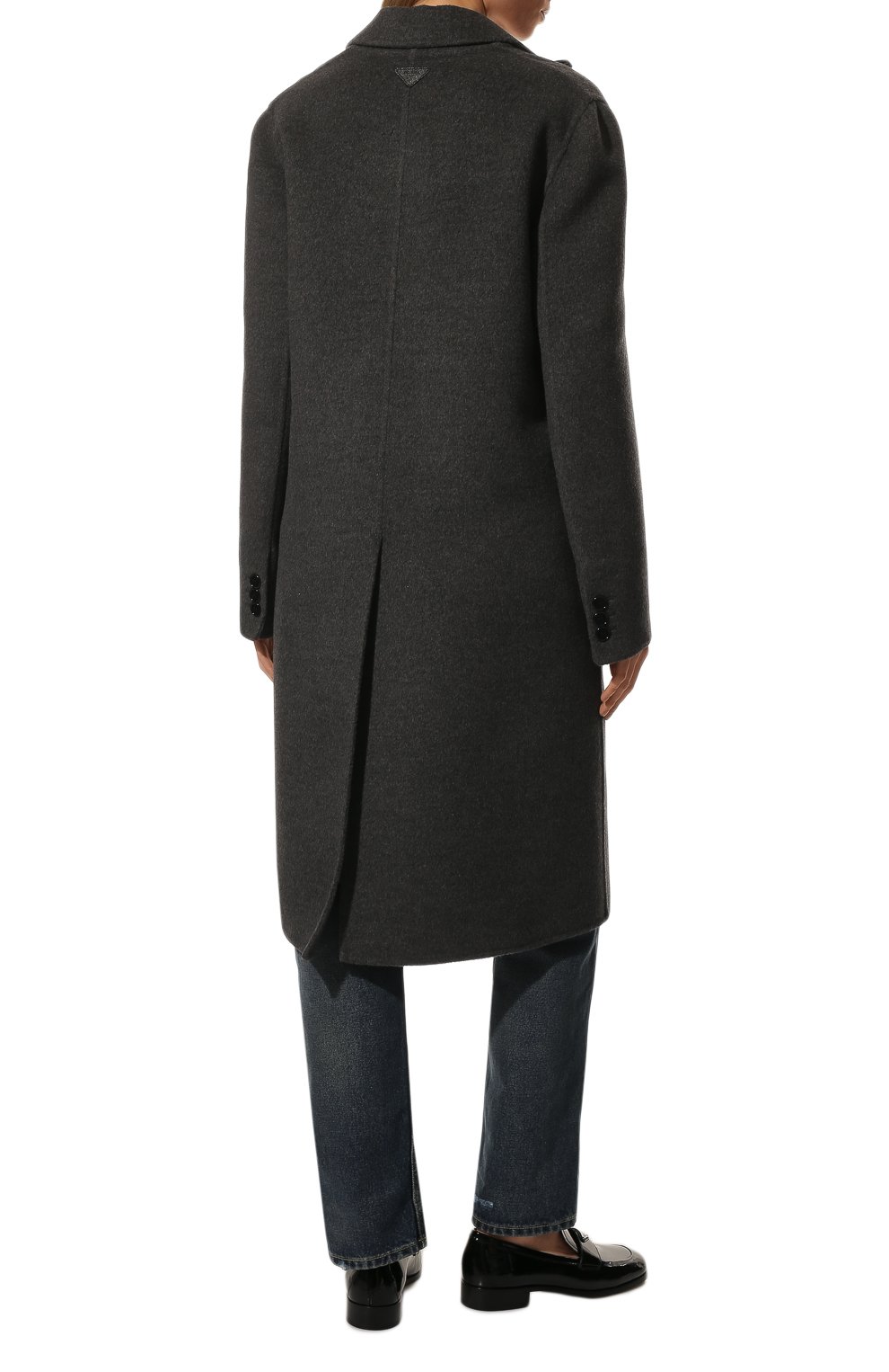 Шерстяное пальто PRADA серого цвета по цене 415000 руб., арт. P616NE-03H-F0480-202, фото 4 Шерстяное пальто PRADA, арт. P616NE-03H-F0480-202, фото 4