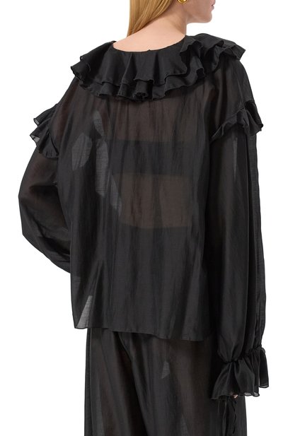 Блузка FLASHIN черного цвета по цене 32000 руб., арт. FC25BB, фото 4 Блузка FLASHIN, арт. FC25BB, фото 4