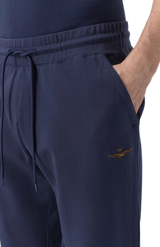 Хлопковые брюки Aeronautica Militare PF1025UF00674 Синий  PF1025UF00674 Фото 5