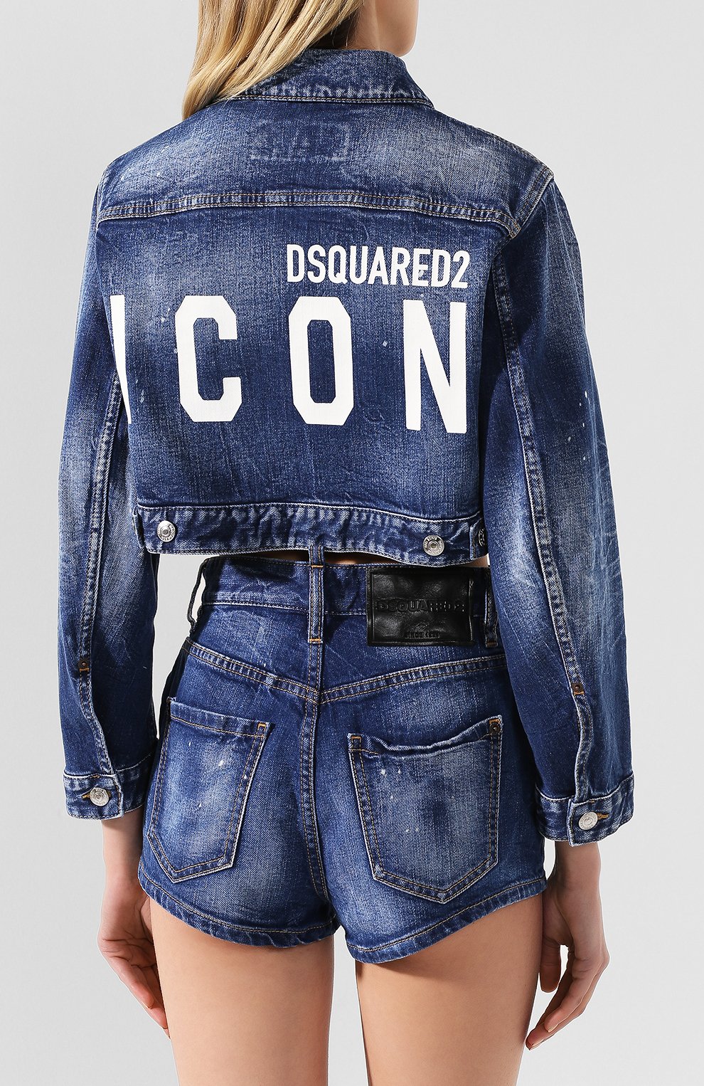 Джинсовая куртка DSQUARED2 синего цвета по цене 68700 руб., арт. S80AM0003/S30663, фото 4 Джинсовая куртка DSQUARED2, арт. S80AM0003/S30663, фото 4