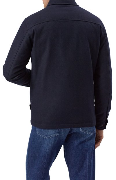 Пуховая куртка-рубашка WOOLRICH темно-синего цвета по цене 52500 руб., арт. CFWOOS0158MRUT3190, фото 4 Пуховая куртка-рубашка WOOLRICH, арт. CFWOOS0158MRUT3190, фото 4