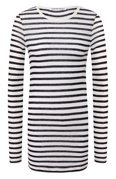 Женская лонгслив из смеси вискозы и льна ALEXANDERWANG.T, арт. 4C991021A3