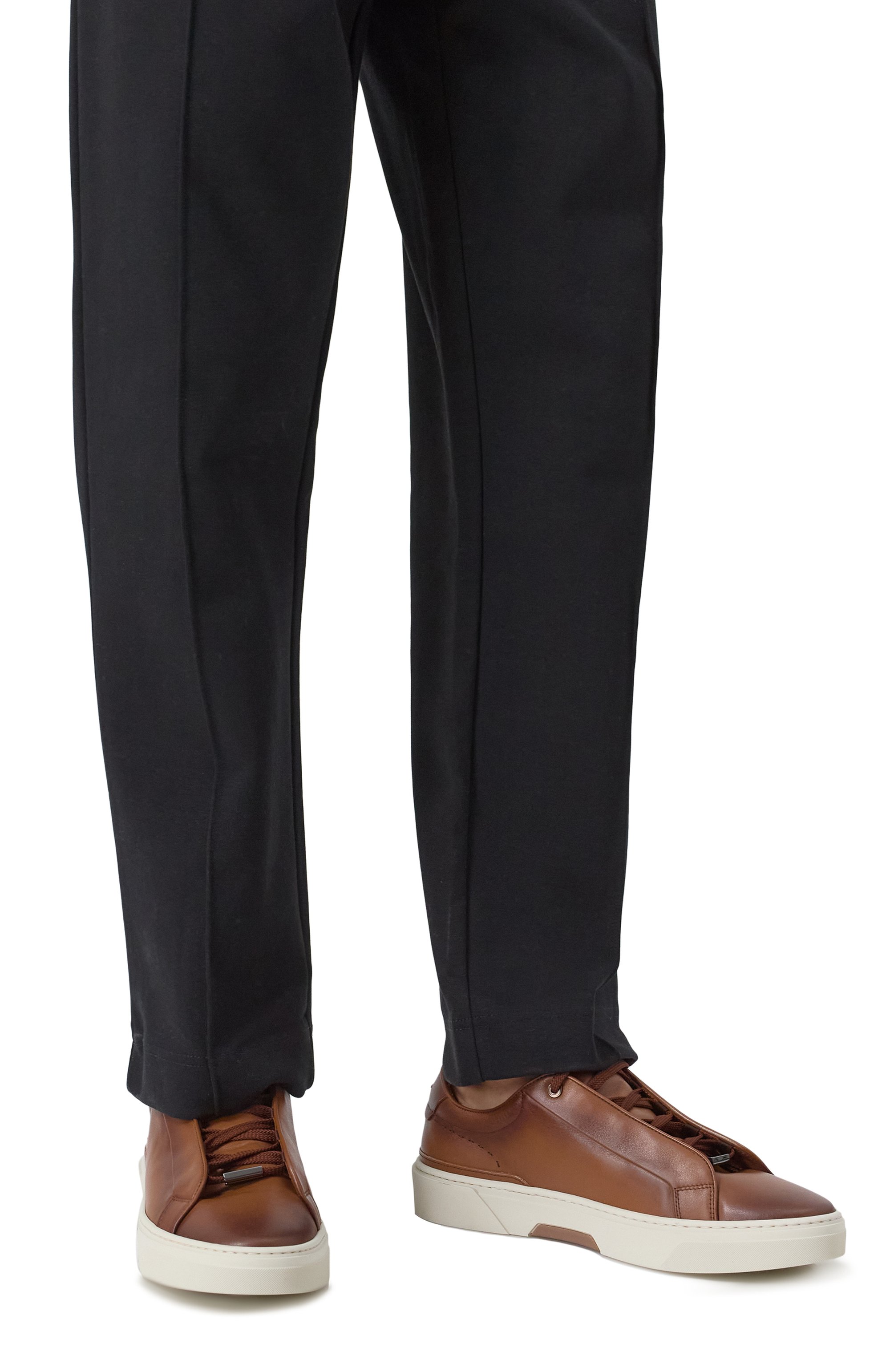 Кожаные кеды gary BOSS коричневого цвета по цене 59850 руб., арт. 50536619, фото 3 Кожаные кеды gary BOSS, арт. 50536619, фото 3