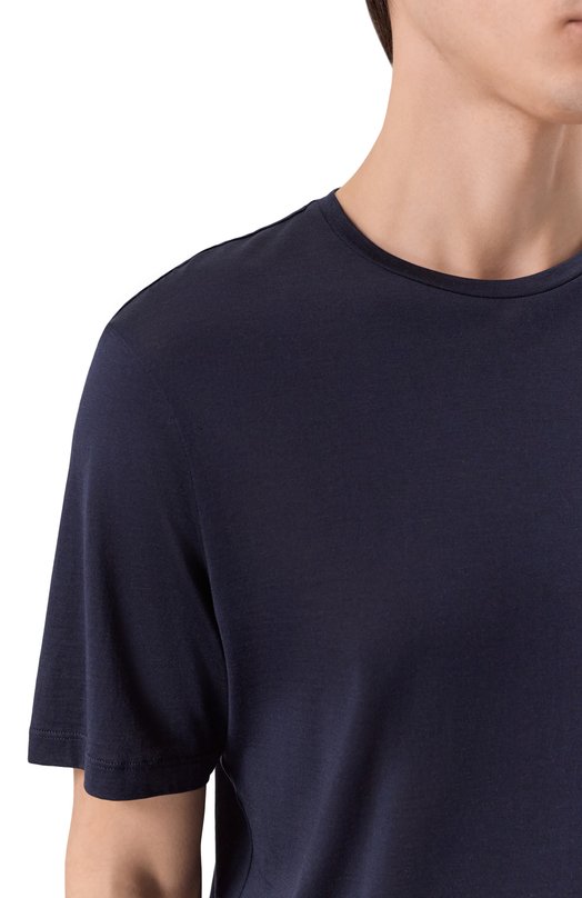 Футболка из шелка и хлопка 12 STOREEZ 133450 Синий  133450 Фото 5