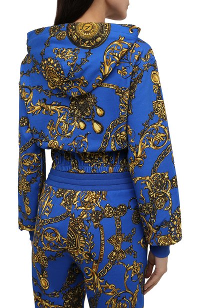 Хлопковое худи VERSACE JEANS COUTURE синего цвета по цене 37700 руб., арт. 71HAI317-71DP317 FELPA GAR PR BAR0QUE/FS002, фото 4 Хлопковое худи VERSACE JEANS COUTURE, арт. 71HAI317-71DP317 FELPA GAR PR BAR0QUE/FS002, фото 4