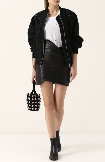 Льняная футболка прямого кроя с потертостями IRO, арт. 18SWP19CLAY, фото 2