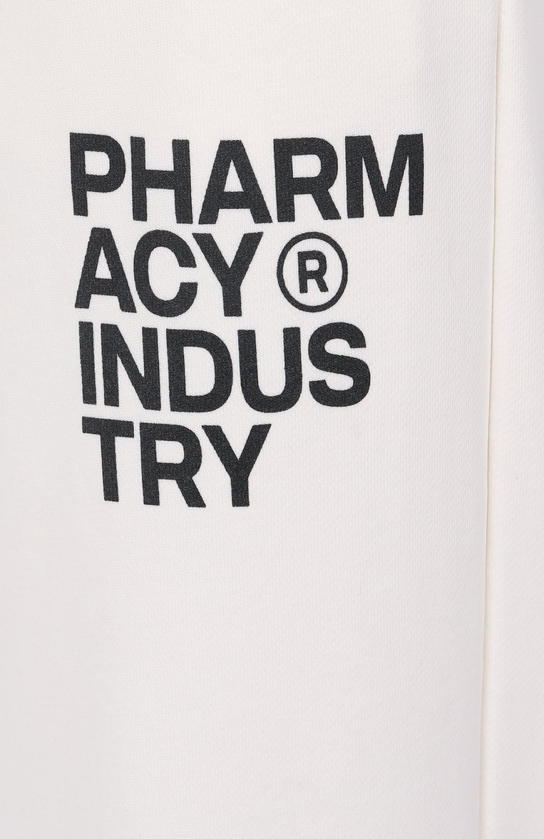 Мужские хлопковые джоггеры PHARMACY INDUSTRY белого цвета, арт. PHABM00174 | Фото 6 (Длина (брюки, джинсы): Стандартные; Материал внешний: Хлопок, Синтетический материал; Стили: Кэжуэл; Силуэт М (брюки): Джоггеры; Автоматизация сос�тава: Проставлено; Автоматизация ТО: Проставлено)