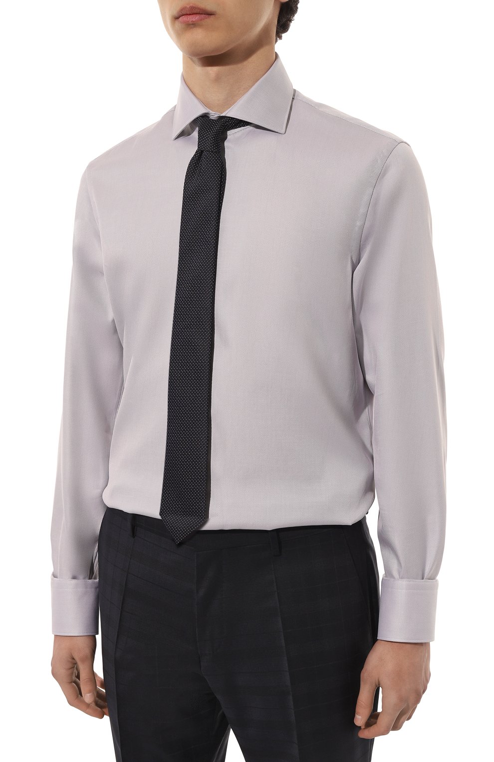 Хлопковая сорочка VAN LAACK светло-серого цвета по цене 26350 руб., арт. MIVARA-SF/160727, фото 3 Хлопковая сорочка VAN LAACK, арт. MIVARA-SF/160727, фото 3