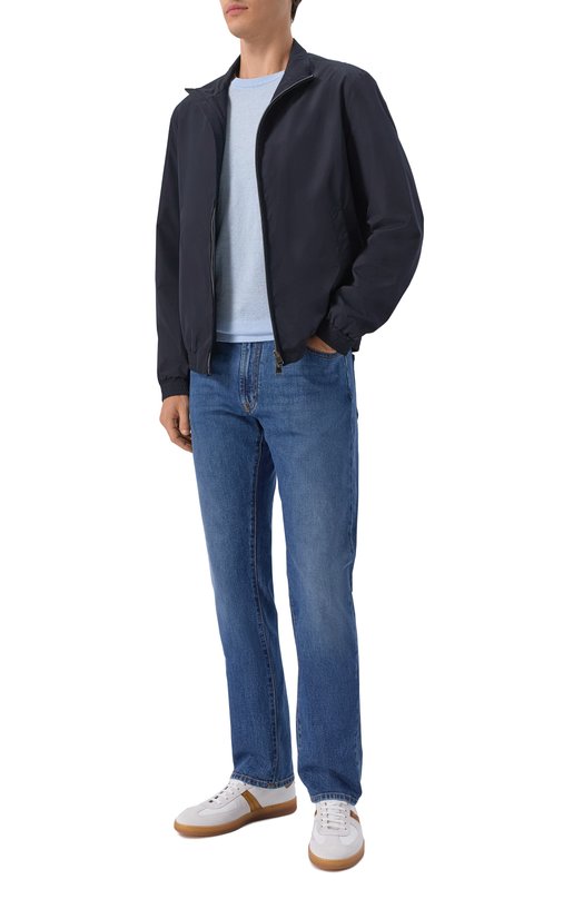 Джемпер изо льна и хлопка InLinum S0FIA/SINAI Голубой  S0FIA/SINAI Фото 2