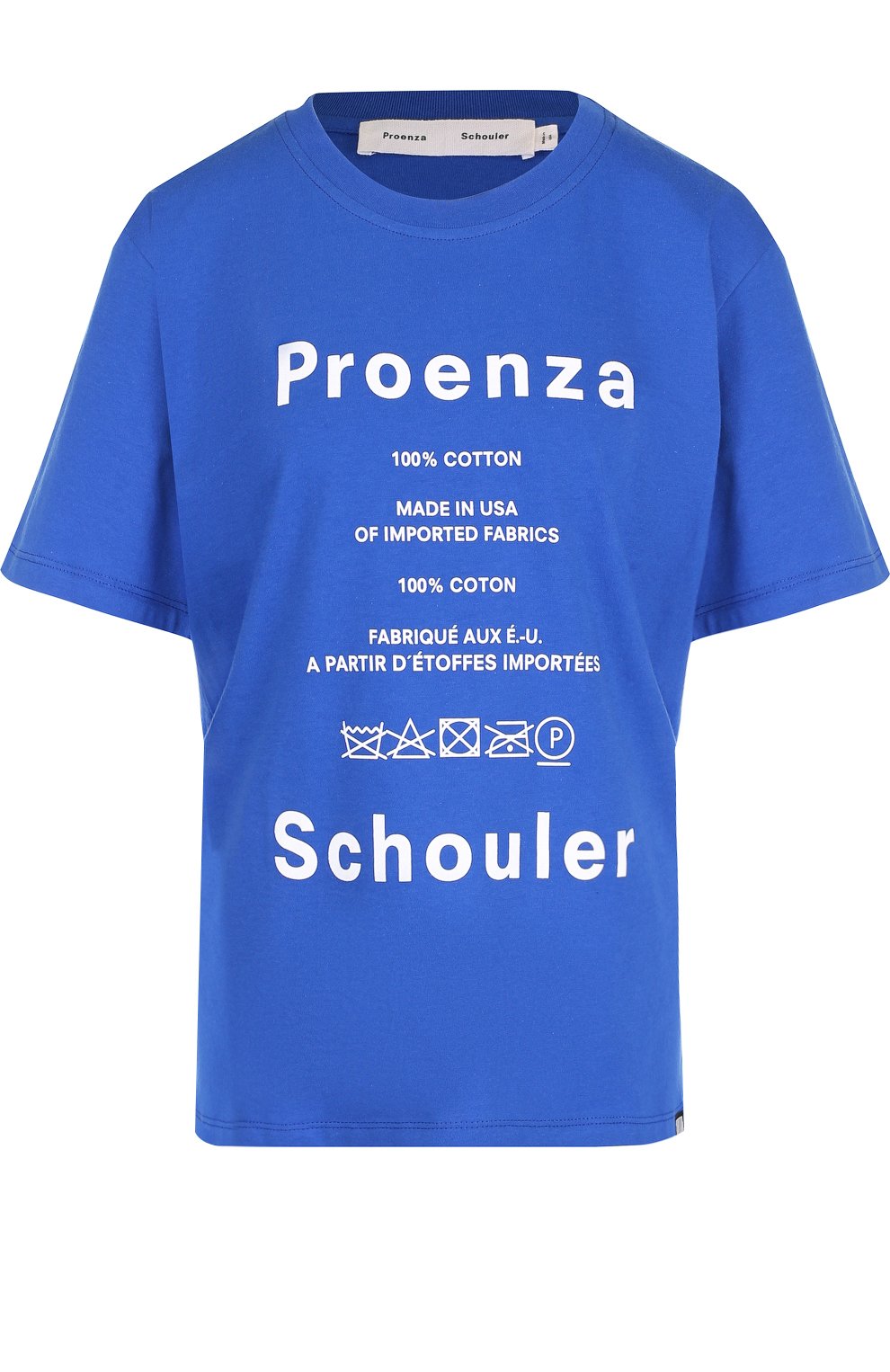 Хлопковая футболка с круглым вырезом и принтом PROENZA SCHOULER, арт. WL1834098-JCP77, фото 1