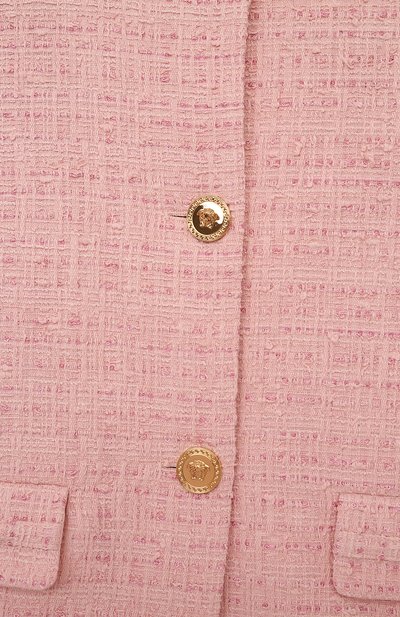 Твидовый жакет VERSACE светло-розового цвета по цене 58050 руб., арт. 1016347/1A10914/8-14, фото 3 Твидовый жакет VERSACE, арт. 1016347/1A10914/8-14, фото 3