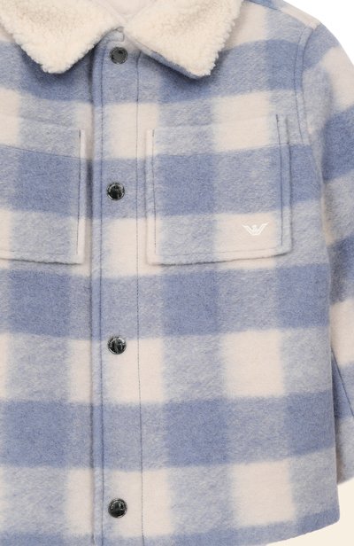 Утепленное пальто из шерсти EMPORIO ARMANI, арт. EB001516/AF26136, фото 3