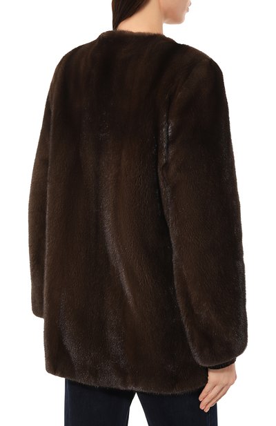 Шуба из меха норки GIULIA GURMAN темно-коричневого цвета по цене 708000 руб., арт. CJ02214278D2, фото 4 Шуба из меха норки GIULIA GURMAN, арт. CJ02214278D2, фото 4