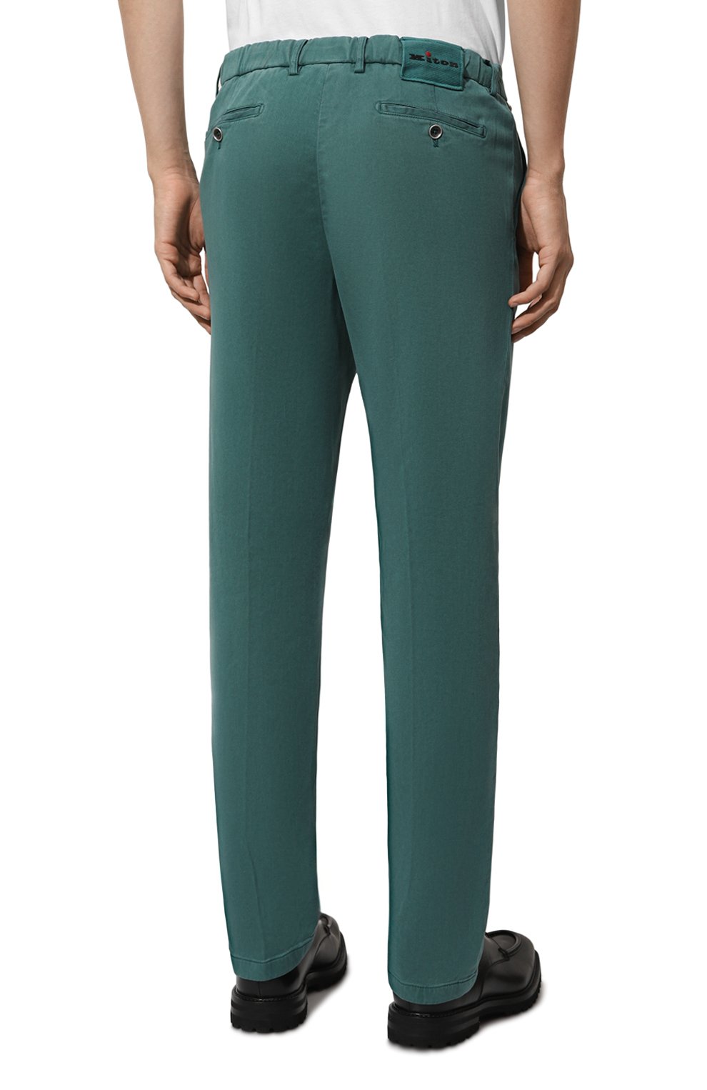 Брюки KITON бирюзового цвета по цене 93300 руб., арт. UFPPEK0607D, фото 4 Брюки KITON, арт. UFPPEK0607D, фото 4