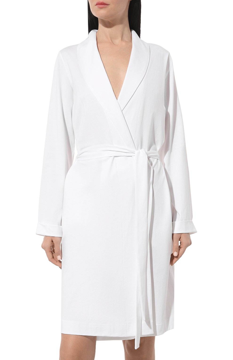 Хлопковый халат HANRO белого цвета по цене 33330 руб., арт. 077302, фото 3 Хлопковый халат HANRO, арт. 077302, фото 3