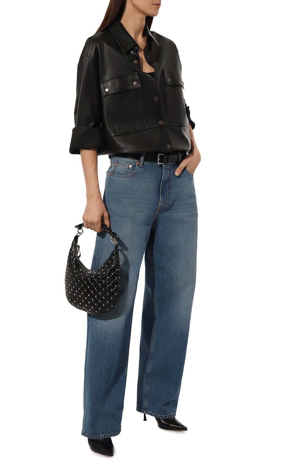 Сумка rockstud spike VALENTINO черного цвета по цене 354500 руб., арт. 3W2B0M32WAS, фото 7 Сумка rockstud spike VALENTINO, арт. 3W2B0M32WAS, фото 7