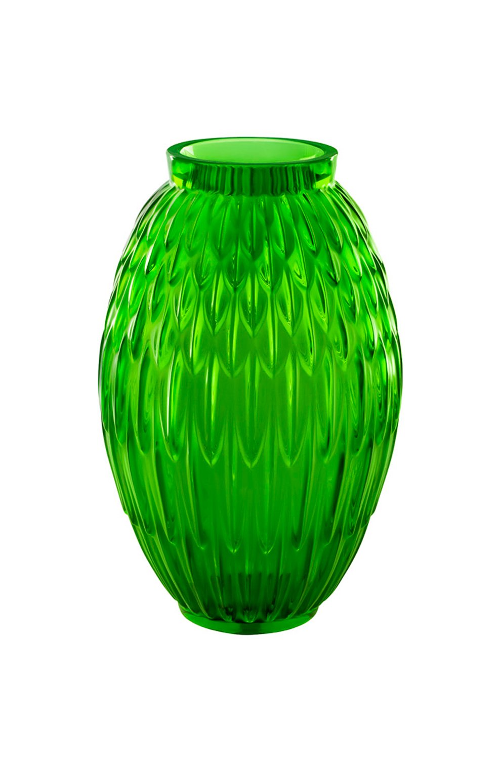 Ваза plumes LALIQUE зеленого цвета по цене 338000 руб., арт. 10758500, фото 1 Ваза plumes LALIQUE, арт. 10758500, фото 1