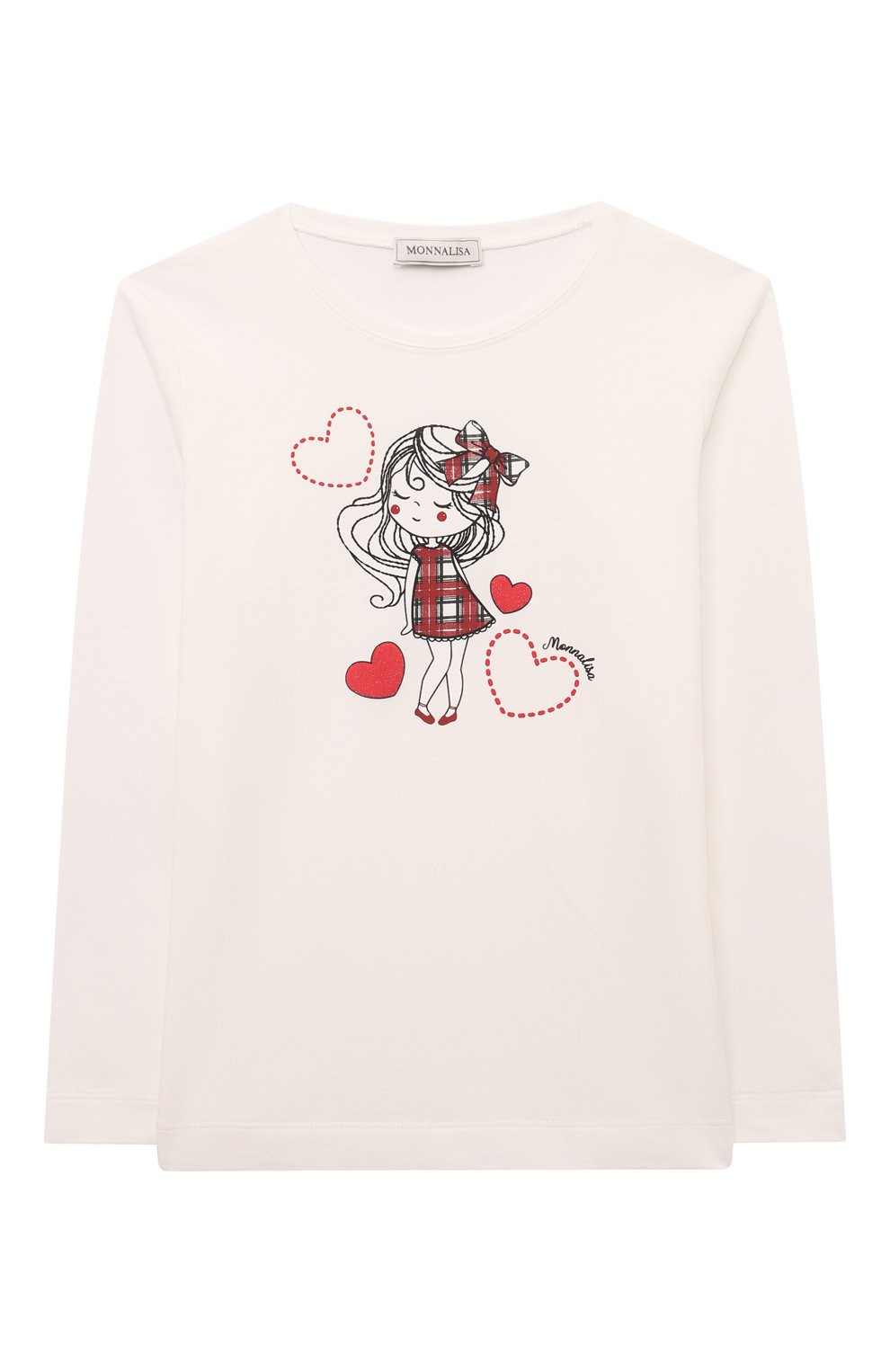 Хлопковый лонгслив MONNALISA, арт. 11D641, фото 1
