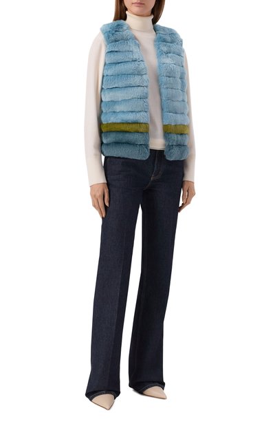 Комбинированный жилет из шиншиллы LORO PIANA, арт. FAF2552, фото 2