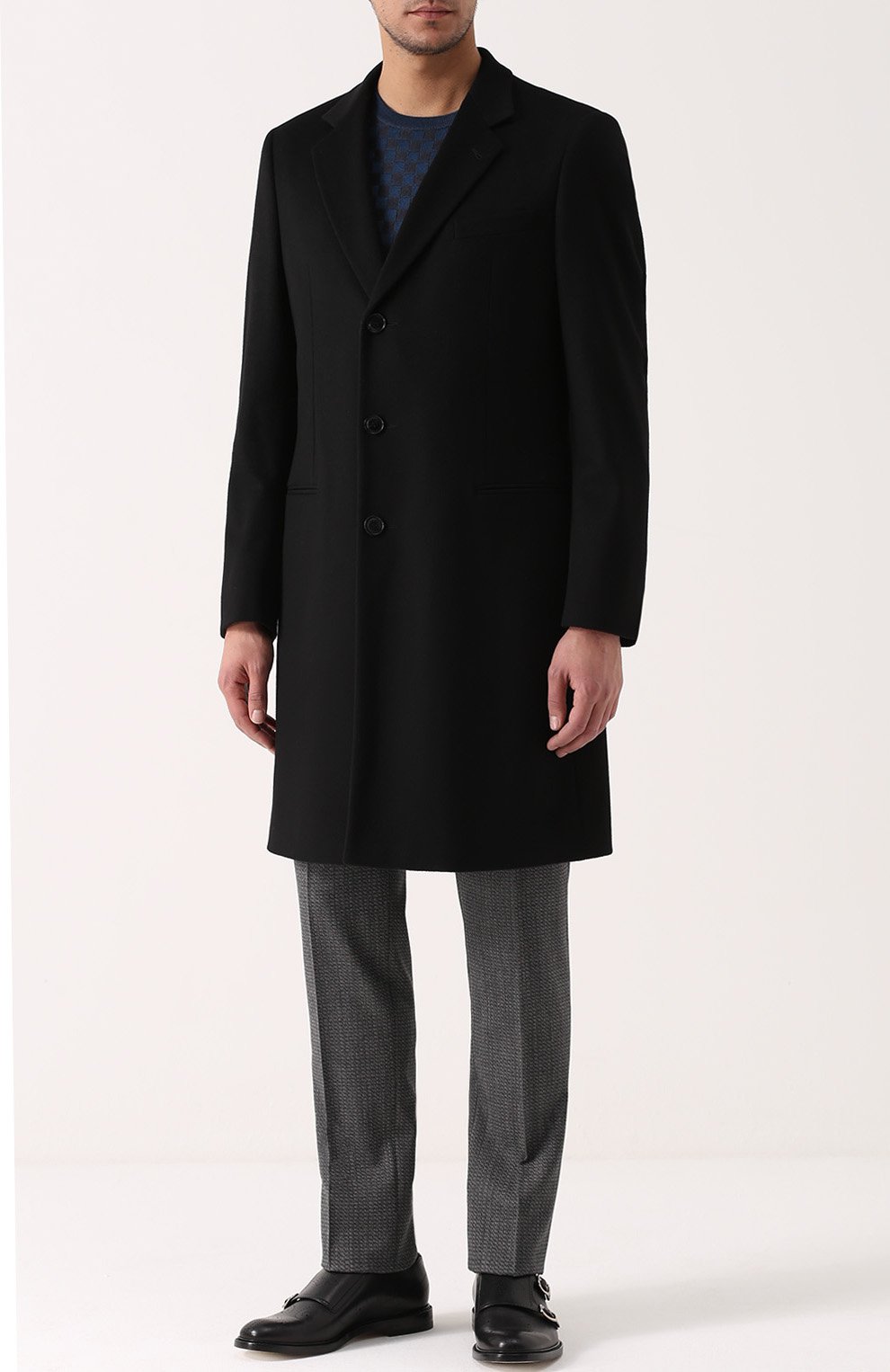 Пальто из смеси шерсти и кашемира GIORGIO ARMANI, арт. USLG01/0S169, фото 2