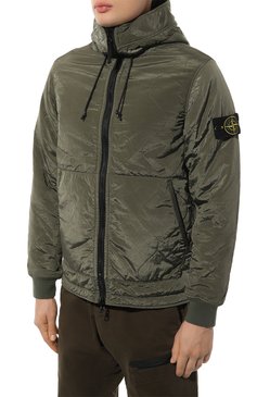 Мужская двухсторонняя куртка STONE ISLAND оливкового цвета, арт. 751564948 | Фото 3 (Кросс-КТ: Куртка, Ветровка; Рукава: Длинные; Материал сплава: Проставлено; Материал внешний: Хлопок; Материал подклада: Синтетический материал; Драгоценные камни: Проставлено; Длина (верхняя одежда): Короткие; Стили: Кэжуэл)