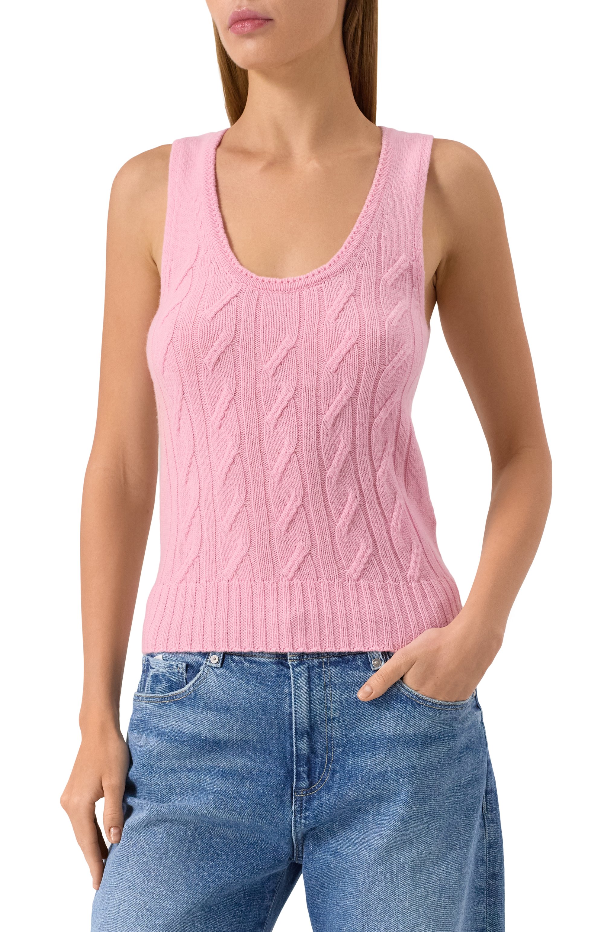 Топ из шерсти и кашемира BLUMARINE розового цвета по цене 49700 руб., арт. P522M572B, фото 3 Топ из шерсти и кашемира BLUMARINE, арт. P522M572B, фото 3