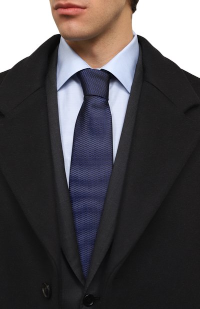 Шелковый галстук LANVIN синего цвета по цене 15000 руб., арт. TIE/2056, фото 2 Шелковый галстук LANVIN, арт. TIE/2056, фото 2