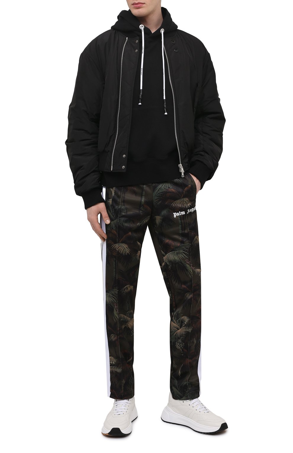 Брюки PALM ANGELS хаки цвета по цене 39950 руб., арт. PMCA007S21FAB0015556, фото 2 Брюки PALM ANGELS, арт. PMCA007S21FAB0015556, фото 2