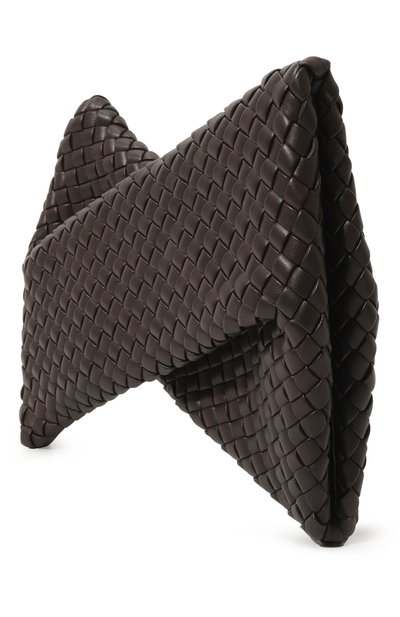 Клатч bv crisscross BOTTEGA VENETA темно-коричневого цвета по цене 217500 руб., арт. 640678/V01D1, фото 4 Клатч bv crisscross BOTTEGA VENETA, арт. 640678/V01D1, фото 4
