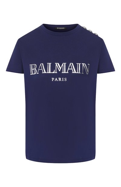 Женская хлопковая футболка BALMAIN, арт. RF21102/I015