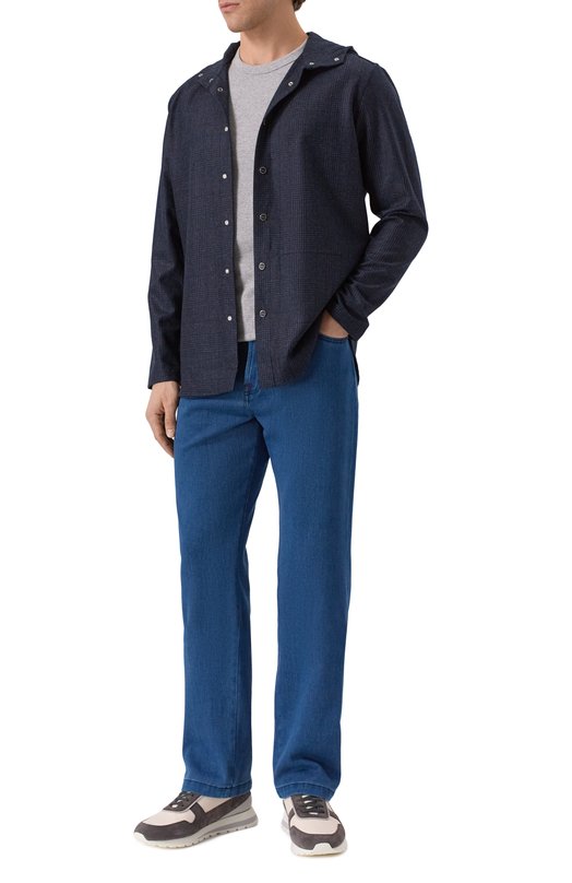 Шерстяная рубашка Kiton UMCPETEK0127G07 Синий  UMCPETEK0127G07 Фото 2