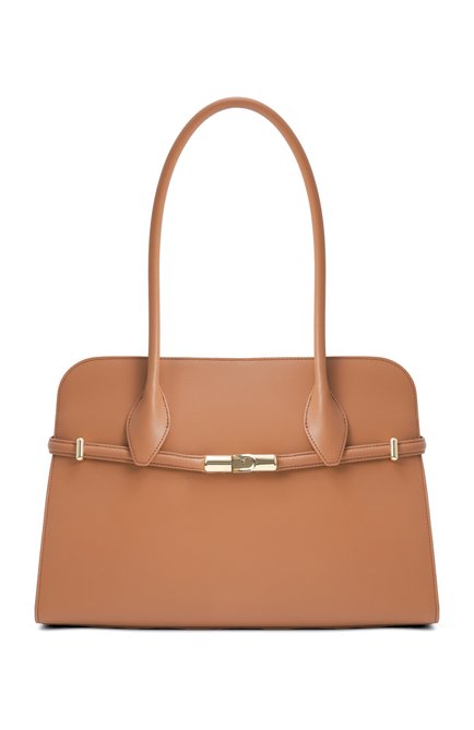Женская сумка brandy FURLA светло-коричневого цвета, арт. WB01504/BX3104 | Фото 1 (Материал: Натуральная кожа; Размер: large; Материал сплава: Проставлено; Драгоценные камни: Проставлено)