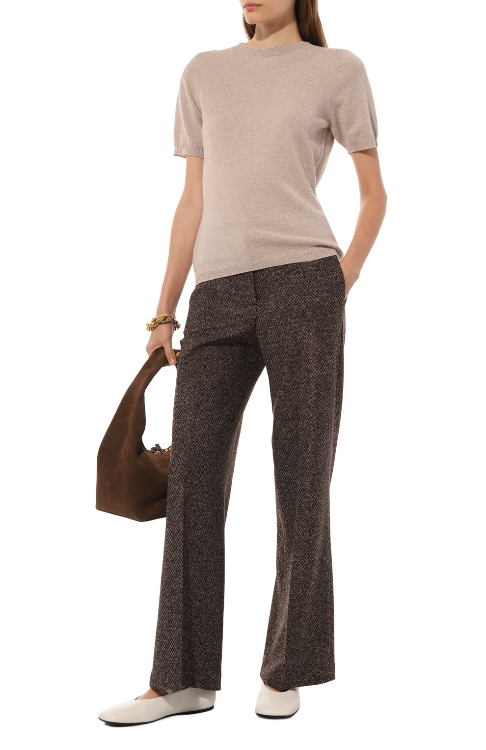 Кожаные балетки maria ERIKA CAVALLINI кремового цвета по цене 46950 руб., арт. P4WY03, фото 2 Кожаные балетки maria ERIKA CAVALLINI, арт. P4WY03, фото 2