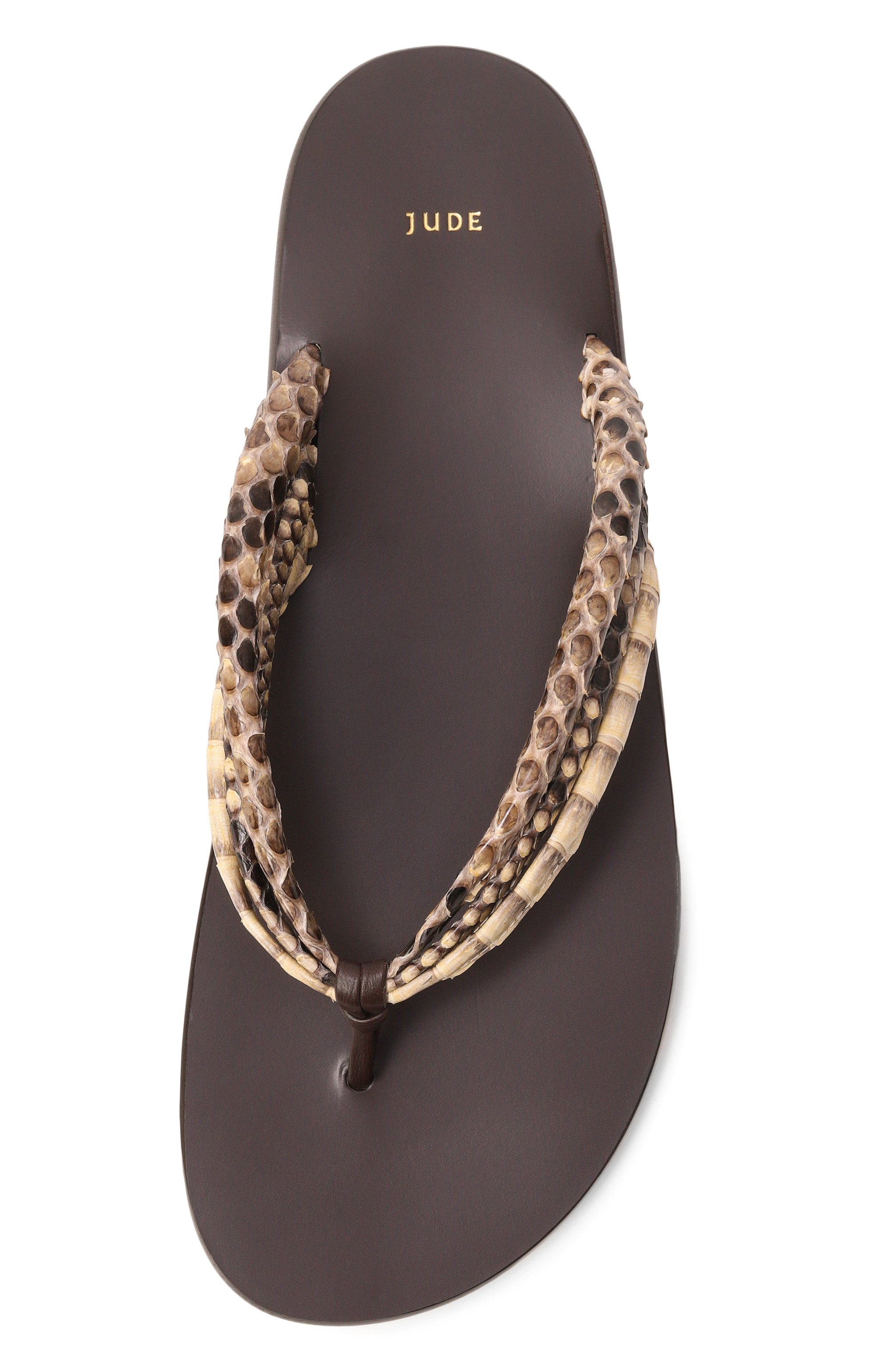 Шлепанцы из кожи питона JUDE, арт. PATH FLAT/PYTH0N LEATHER, фото 6