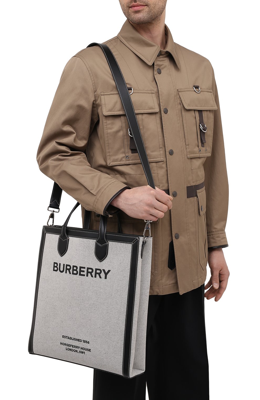 Текстильная сумка-тоут horseferry BURBERRY, арт. 8037936, фото 2