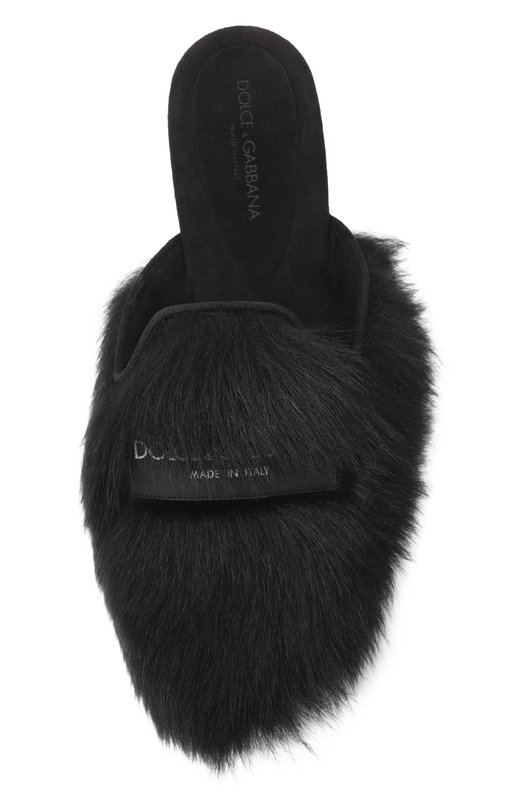Сабо из овчины Dolce & Gabbana CI0224/A9Y93 Чёрный  CI0224/A9Y93 Фото 6