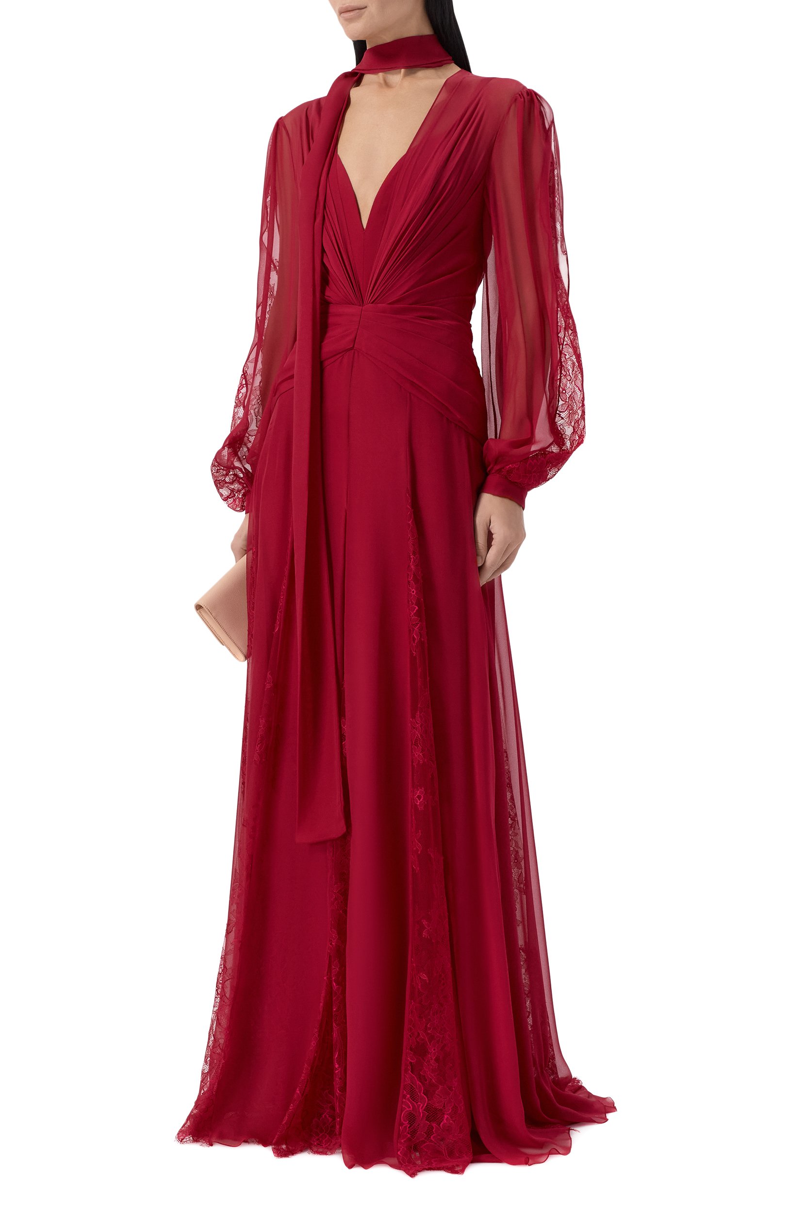Шелковое платье ZUHAIR MURAD бордового цвета по цене 560500 руб., арт. PDR26050/CHSI028, фото 5 Шелковое платье ZUHAIR MURAD, арт. PDR26050/CHSI028, фото 5