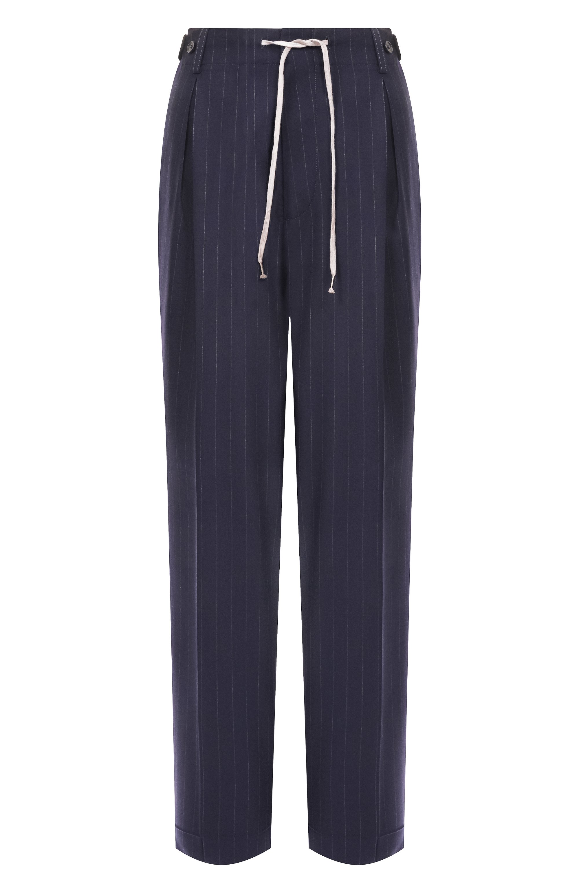 Шерстяные брюки MAISON MARGIELA синего цвета по цене 199000 руб., арт. S29KA0395/M35581, фото 1 Шерстяные брюки MAISON MARGIELA, арт. S29KA0395/M35581, фото 1