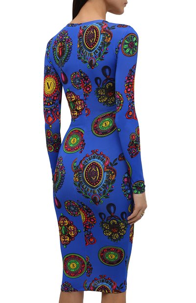 Платье из вискозы VERSACE JEANS COUTURE, арт. 71HA0920-71DP920 J FLUID0 PRINT GRANDE/JS011, фото 4