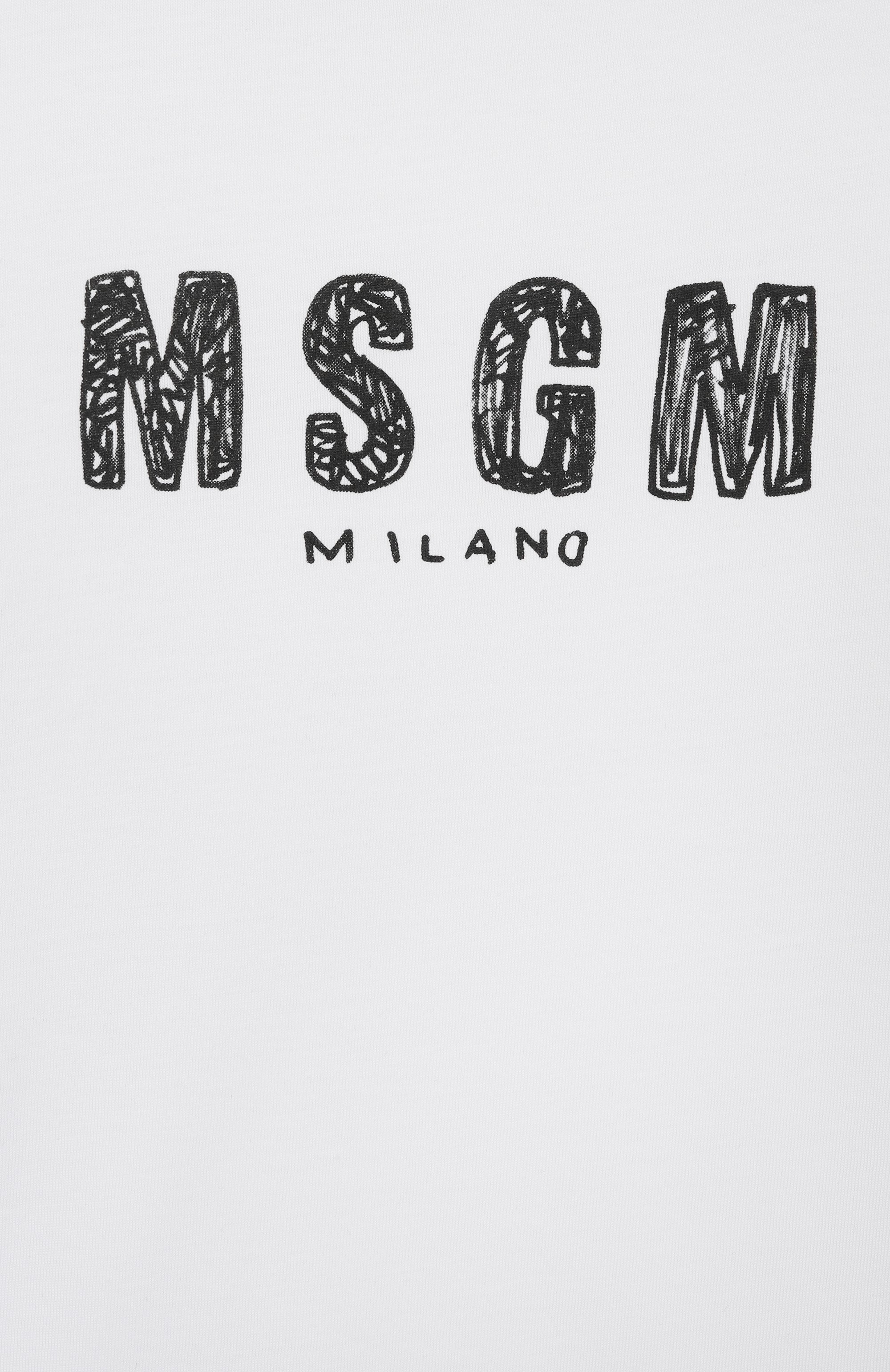 Хлопковая футболка MSGM KIDS, арт. S6MSJUTH004, фото 3