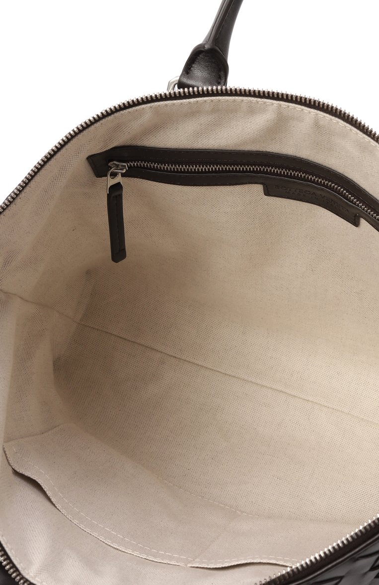 Мужская портфель intrecciato soft BOTTEGA VENETA темно-коричневого цвета, арт. 815784/V2HL1 | Фото 5 (Размер: large; Материал сплава: Проставлено; Драгоценные камни: Проставлено; Ремень/цепочка: На ремешке; Материал: Натуральная кожа; Сумки-технические: Портфели)