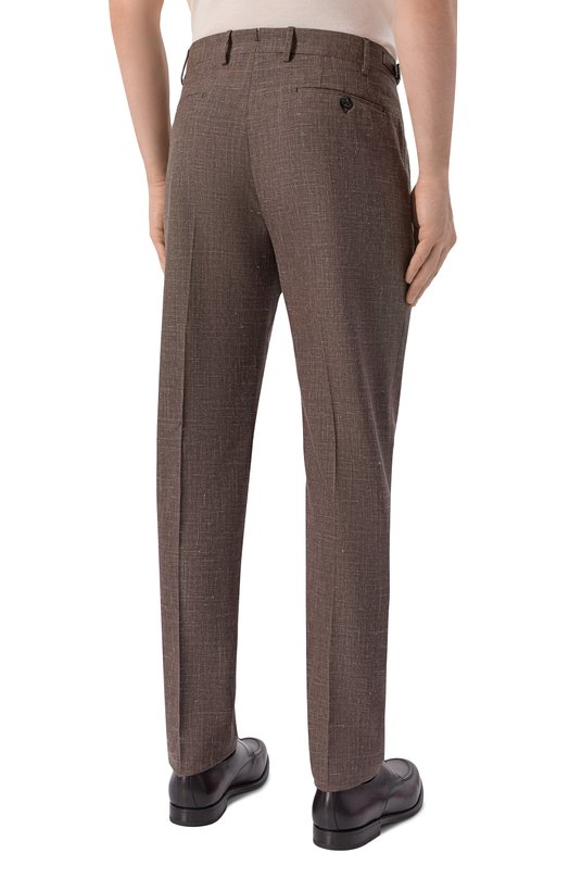 Брюки из шерсти и шелка Berwich RETR0L0NG/MZ1230 Коричневый  RETR0L0NG/MZ1230 Фото 4