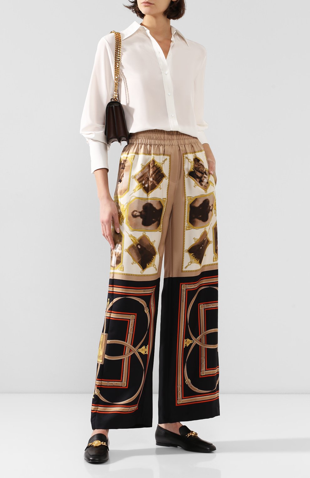 Шелковые брюки BURBERRY, арт. 8014264, фото 2
