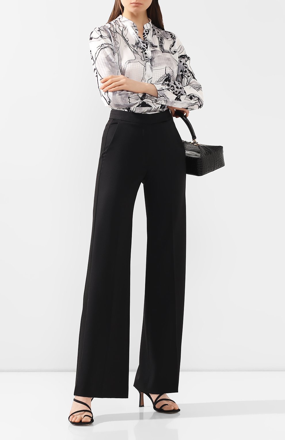 Шерстяные брюки STELLA MCCARTNEY черного цвета по цене 56950 руб., арт. 599365/SFB18, фото 2 Шерстяные брюки STELLA MCCARTNEY, арт. 599365/SFB18, фото 2