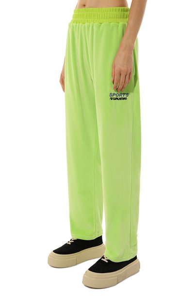 Бархатные брюки EVERREVER салатового цвета по цене 8200 руб., арт. RE-TRPN-WM-GREEN, фото 3 Бархатные брюки EVERREVER, арт. RE-TRPN-WM-GREEN, фото 3