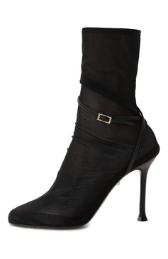 Женские текстильные ботильоны clarissa 95 ALEVI MILANO черного цвета, арт. L25S7001.R.0116997 | Ф�ото 4 (Подошва: Плоская; Каблук высота: Высокий; Материал внешний: Текстиль; Материал сплава: Проставлено; Материал внутренний: Натуральная кожа; Драгоценные камни: Проставлено; Каблук тип: Шпилька; Материал утеплителя: Без утеплителя)