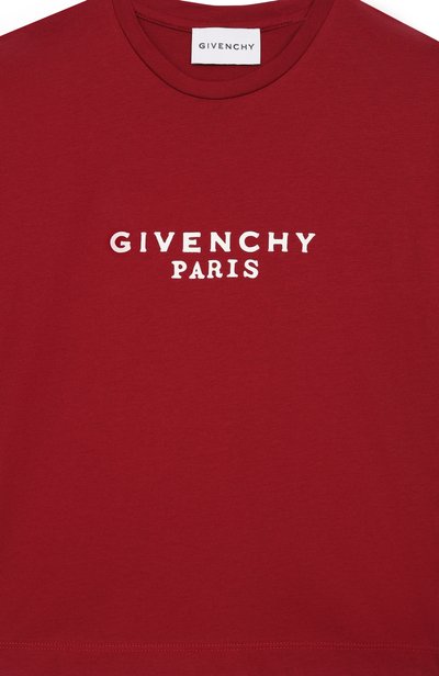 Хлопковая футболка GIVENCHY красного цвета по цене 24850 руб., арт. H31315, фото 3 Хлопковая футболка GIVENCHY, арт. H31315, фото 3